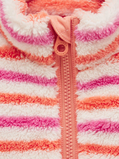 Joules Pink Girls' Stripe Quarter Zip Fleece - image 4