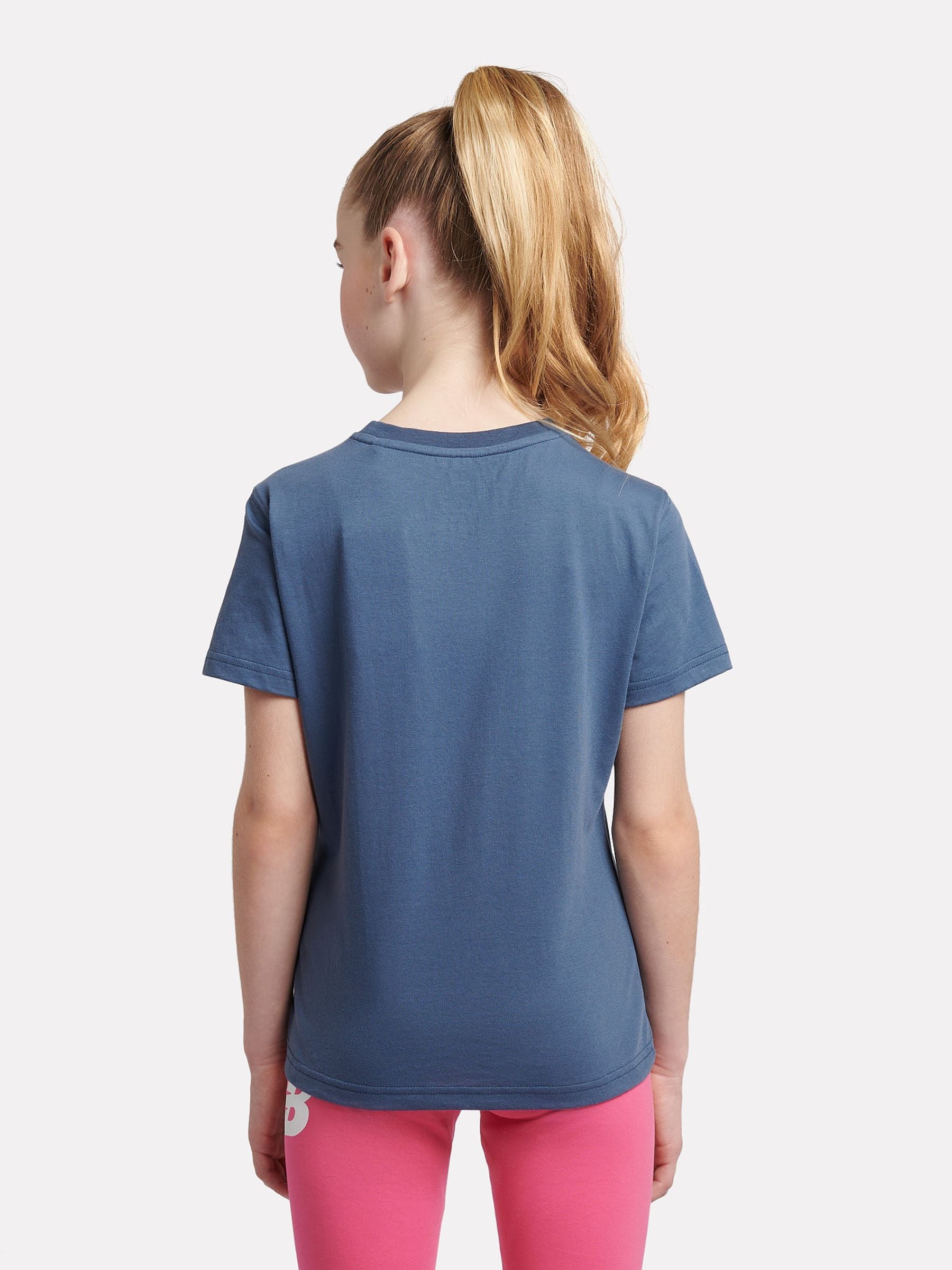 New Balance Dark Blue Stacked Logo T-Shirt image 4