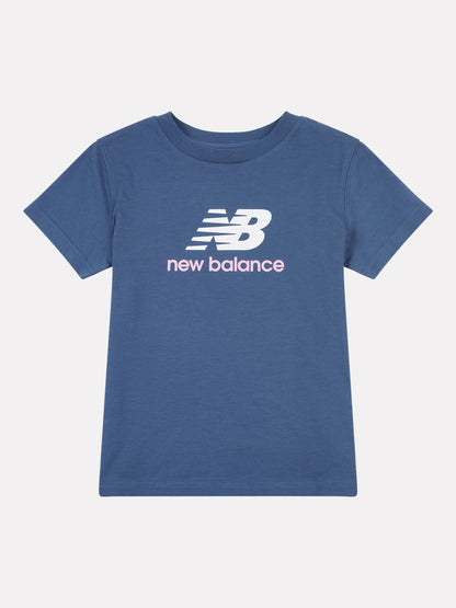 New Balance Dark Blue Stacked Logo T-Shirt image 6