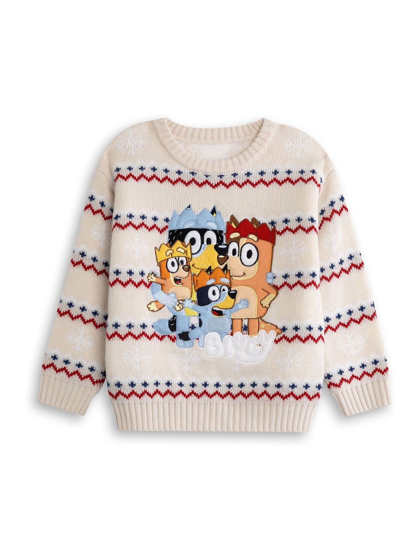Dsiney Kidz - Vanilla Underground Brown Bluey Christmas Jumper image 1