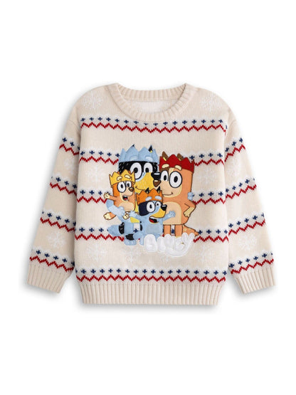 Dsiney Kidz - Vanilla Underground Brown Bluey Christmas Jumper image 1