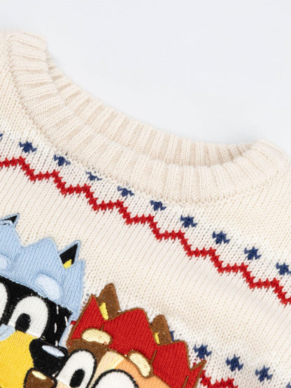 Dsiney Kidz - Vanilla Underground Brown Bluey Christmas Jumper image 3