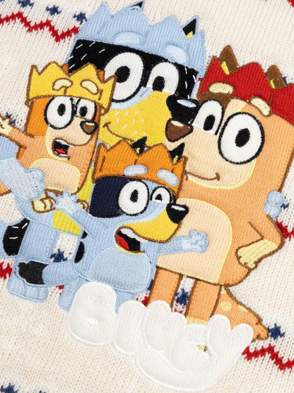 Dsiney Kidz - Vanilla Underground Brown Bluey Christmas Jumper image 4