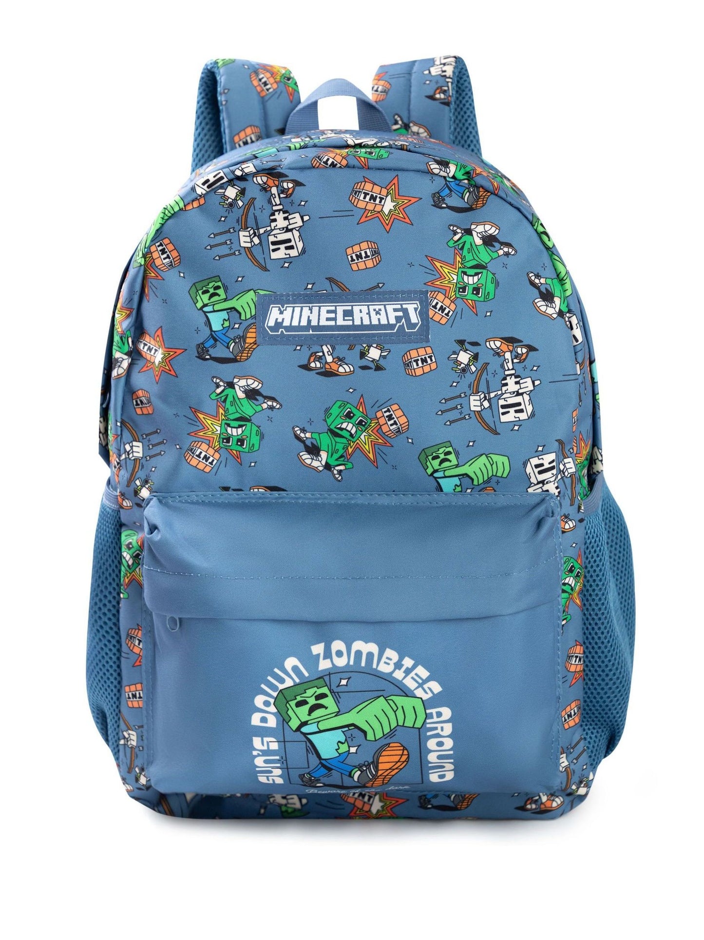 Dsiney Kidz - Vanilla Underground Blue Zombie Print Minecraft Boys All-Over Print Backpack image 1