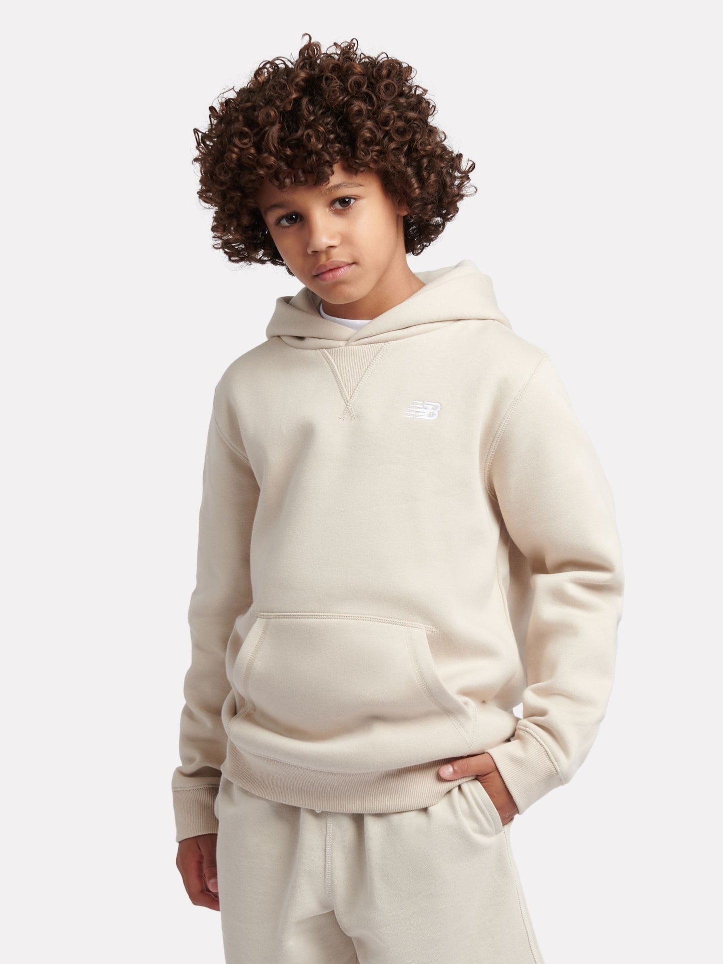 Dsiney Kidz - New Balance Brown Small Kids French Terry 100% Cotton Logo Hoodie image 1