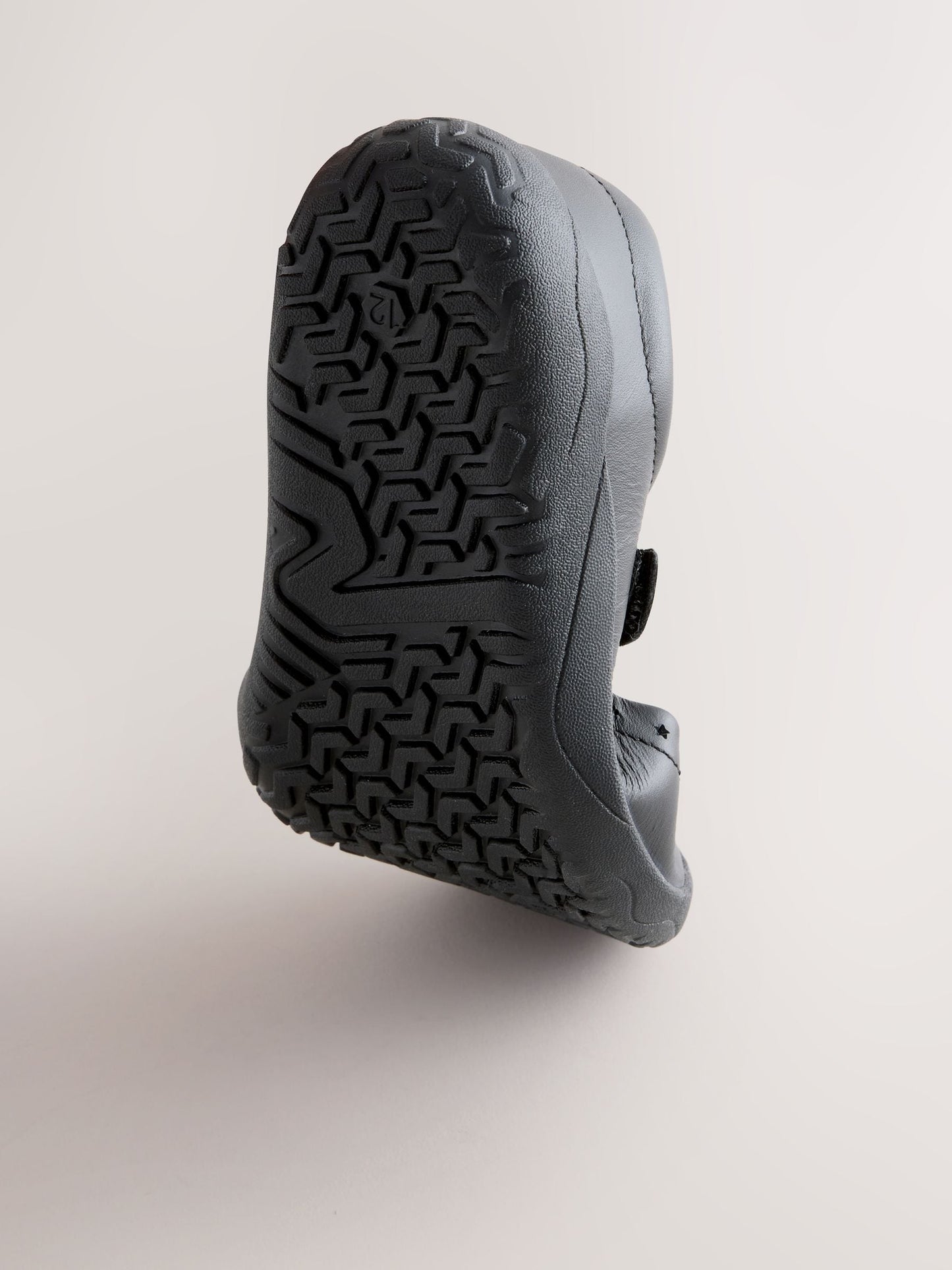 Black Leather Standard Fit (F) Barefoot Mary Jane School Shoes image 6