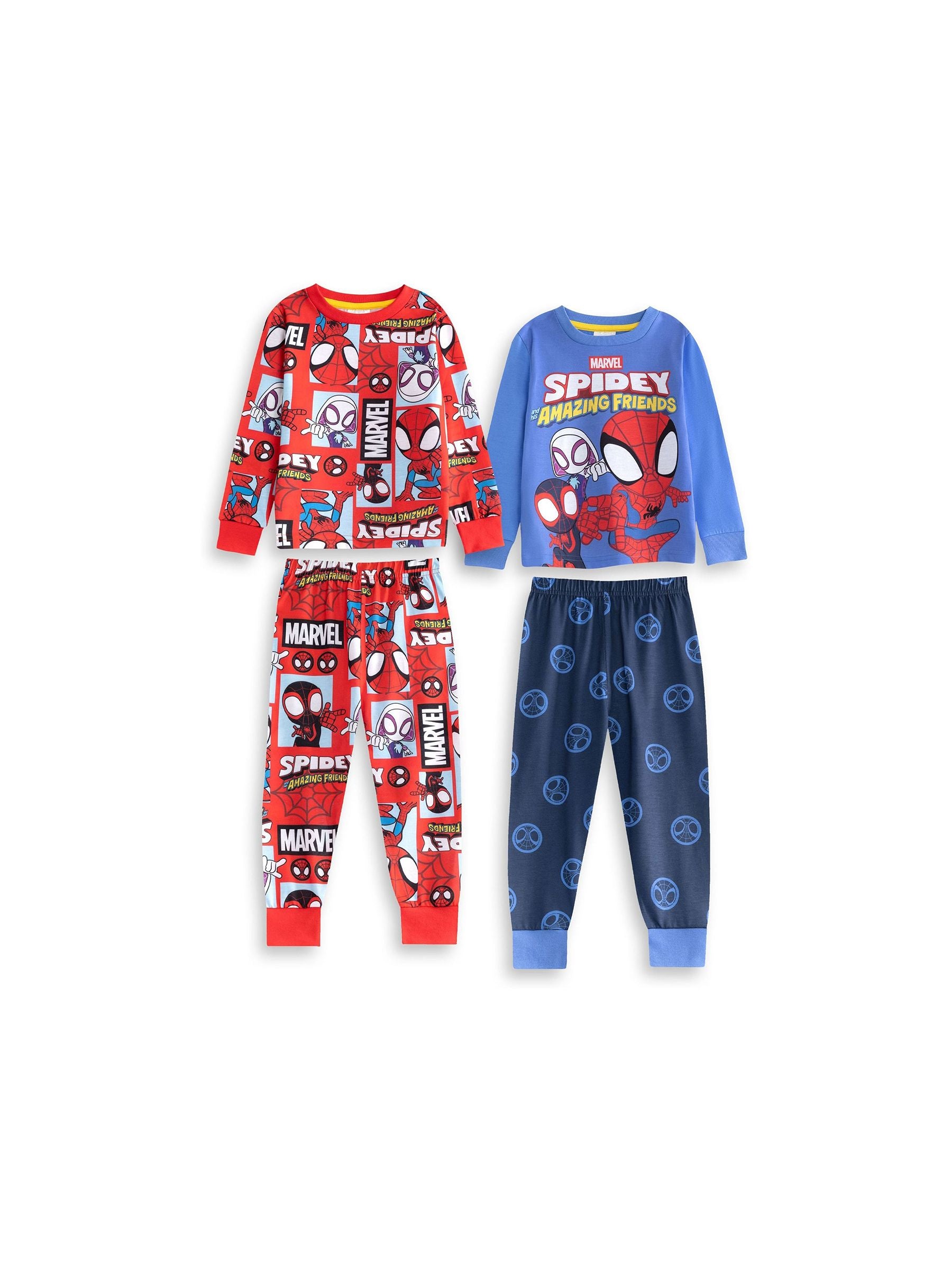 Dsiney Kidz - Vanilla Underground Red Spidey and His Amazing Friends Character Long Sleeve Long Leg Pyjamas Set Multi-Pack of 2 image 1
