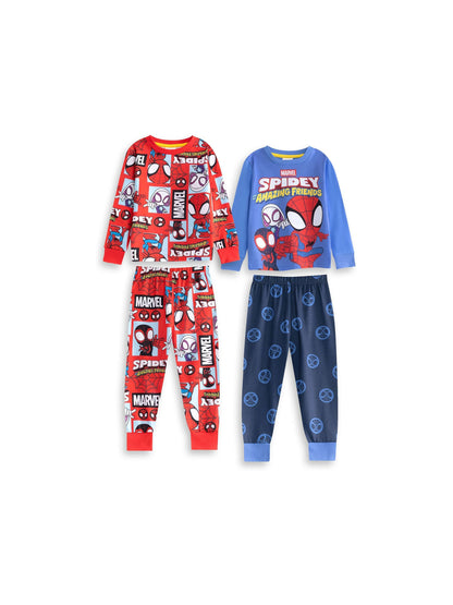 Dsiney Kidz - Vanilla Underground Red Spidey and His Amazing Friends Character Long Sleeve Long Leg Pyjamas Set Multi-Pack of 2 image 1