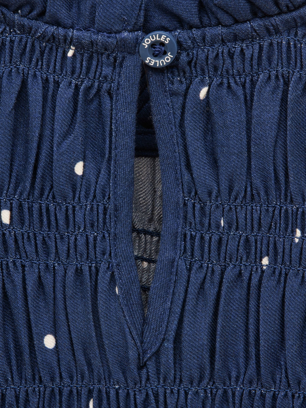 Dsiney Kidz - Joules Girls' Ellington Navy Blue Long Sleeve Shirred Dress image 5
