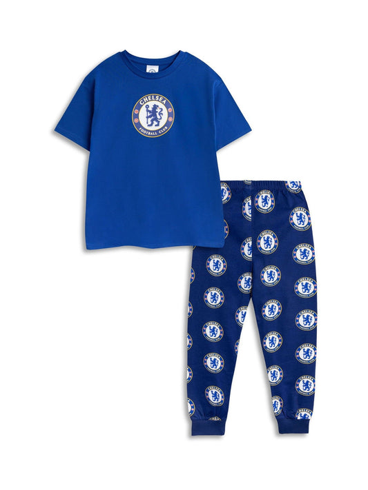 Vanilla Underground Blue Chelsea Short Sleeve Long Leg Pyjamas Set image 1