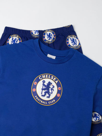 Vanilla Underground Blue Chelsea Short Sleeve Long Leg Pyjamas Set - image 3