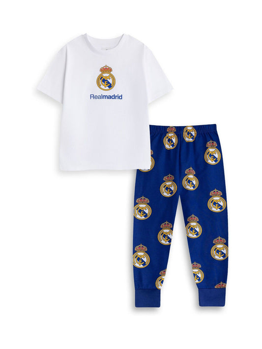 Vanilla Underground White Real Madrid Short Sleeve Long Leg Pyjamas Set image 1