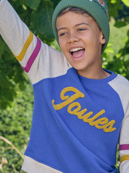 Dsiney Kidz - Joules Boys' Rowan Blue Raglan Sweatshirt image 2