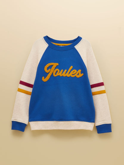 Dsiney Kidz - Joules Boys' Rowan Blue Raglan Sweatshirt image 3