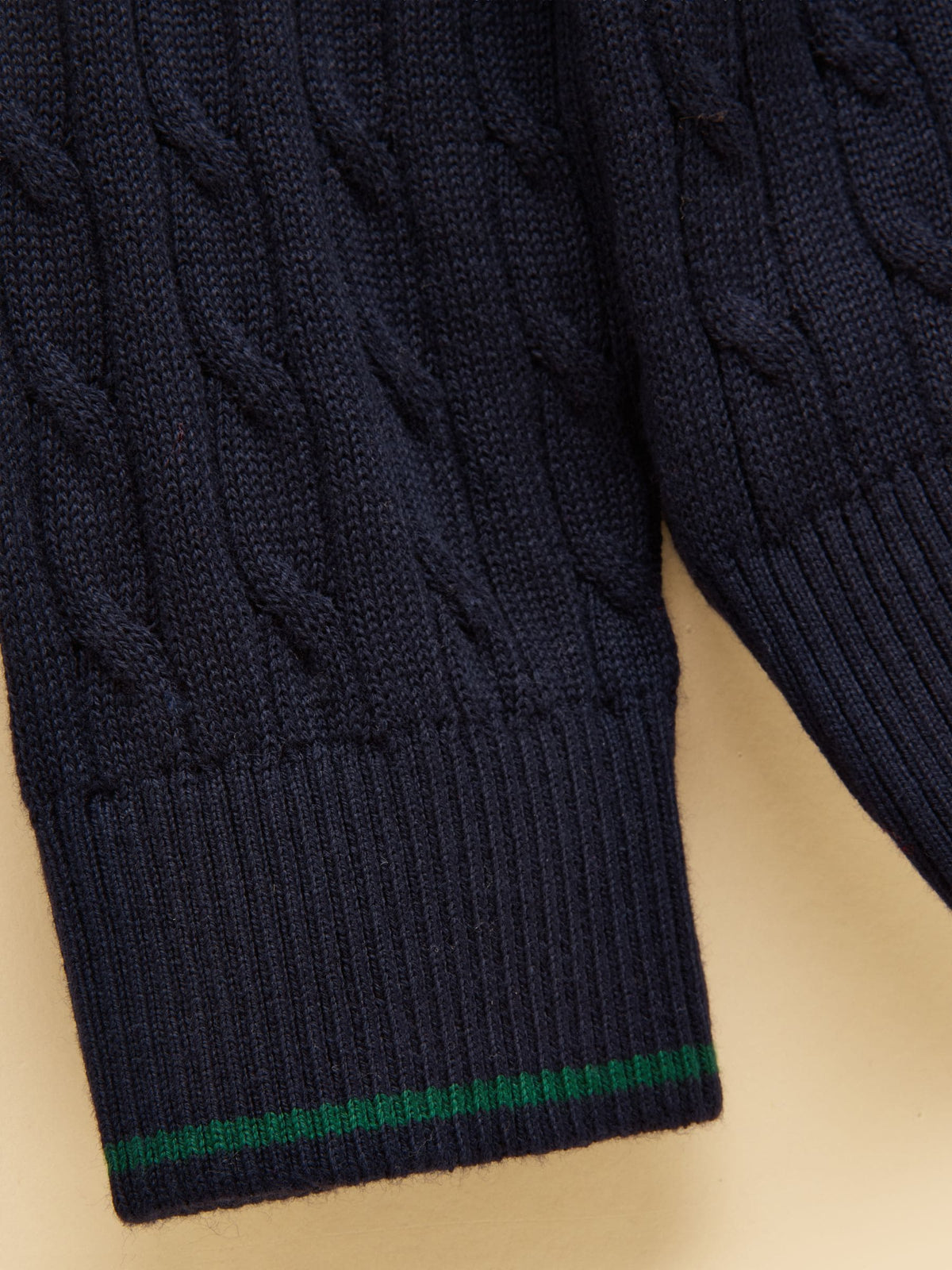 Joules Boys' Hillside Navy Cable Knit Quarter Zip Jumper - image 4