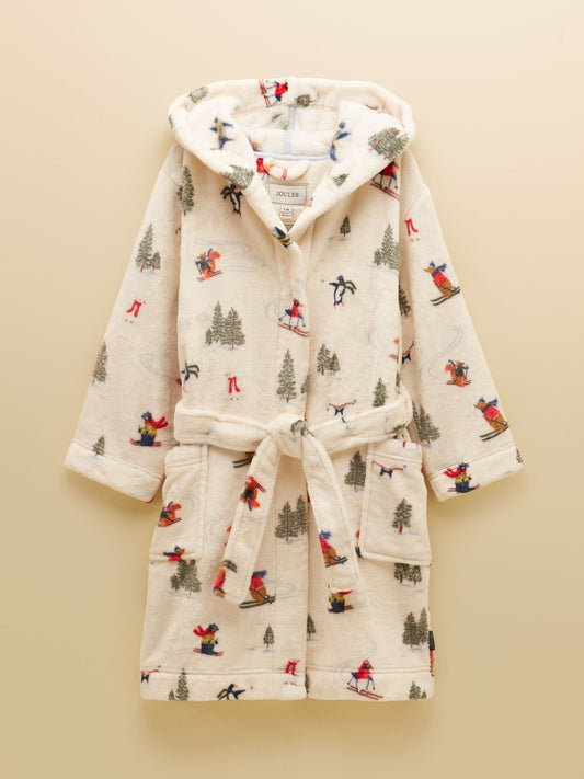 Joules Kids' Snug Cream Dressing Gown - image 1