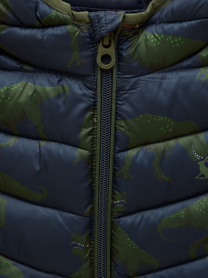 Joules Kids' Cairn Navy Dino Showerproof Padded Coat - image 6
