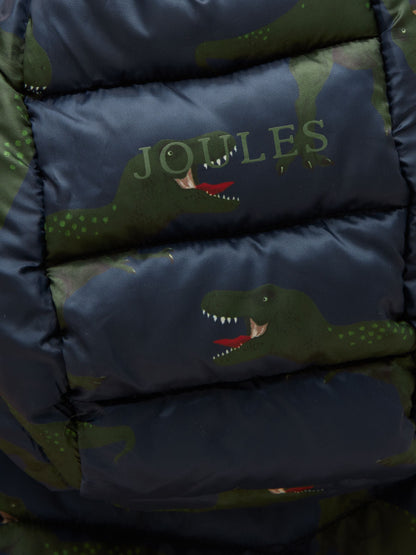 Joules Kids' Cairn Navy Dino Showerproof Padded Coat - image 7