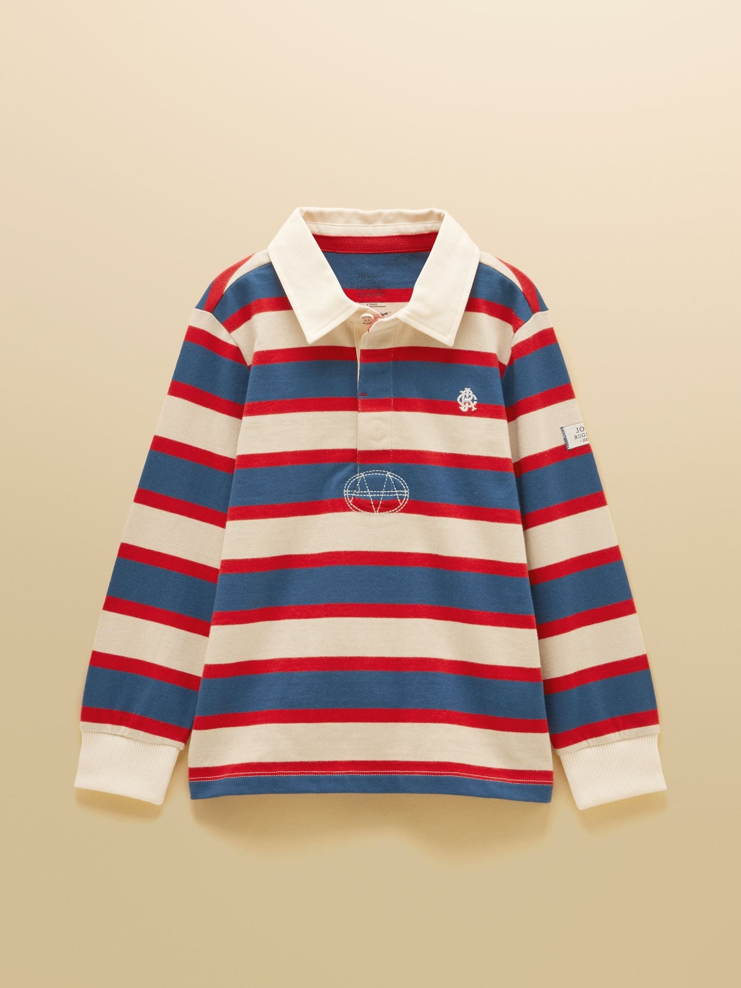 Dsiney Kidz - Joules Boys' Rugby Club Red & Blue Long Sleeve Rugby Shirt image 2