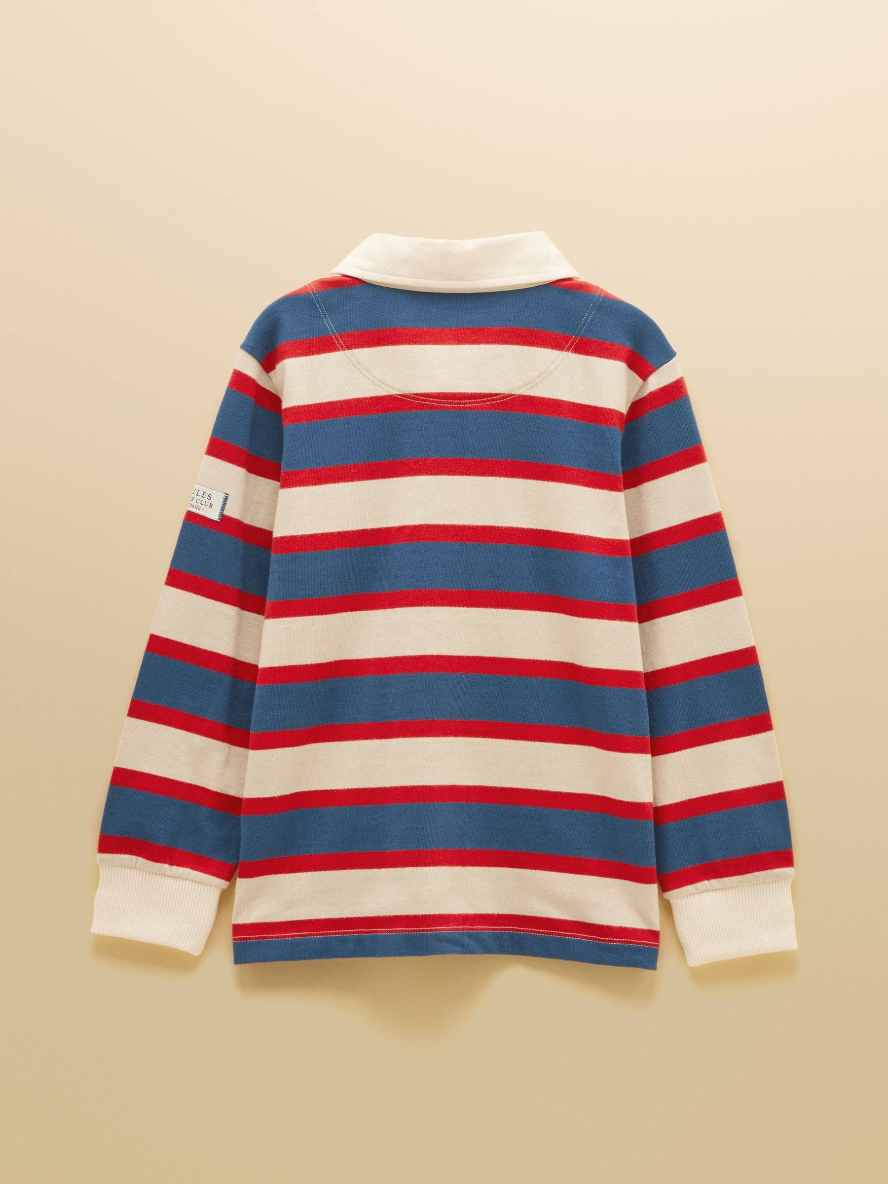 Dsiney Kidz - Joules Boys' Rugby Club Red & Blue Long Sleeve Rugby Shirt image 3