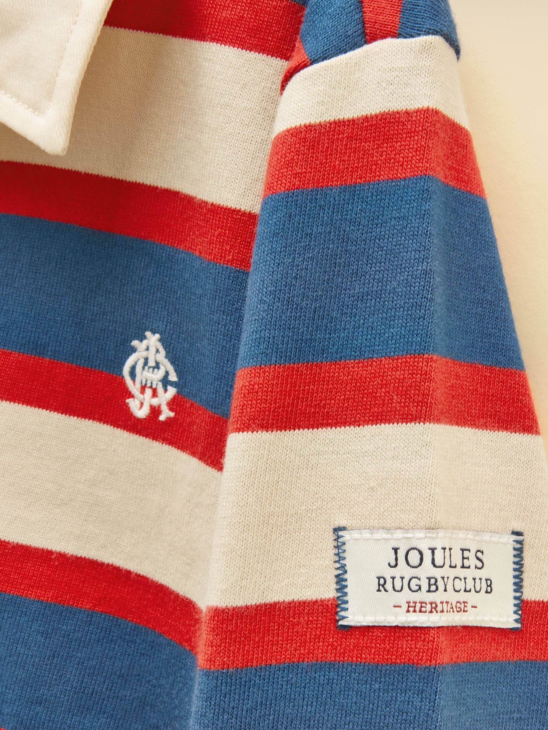Dsiney Kidz - Joules Boys' Rugby Club Red & Blue Long Sleeve Rugby Shirt image 4