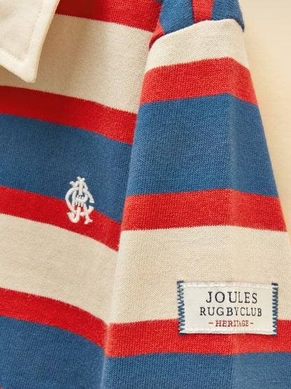 Dsiney Kidz - Joules Boys' Rugby Club Red & Blue Long Sleeve Rugby Shirt image 4