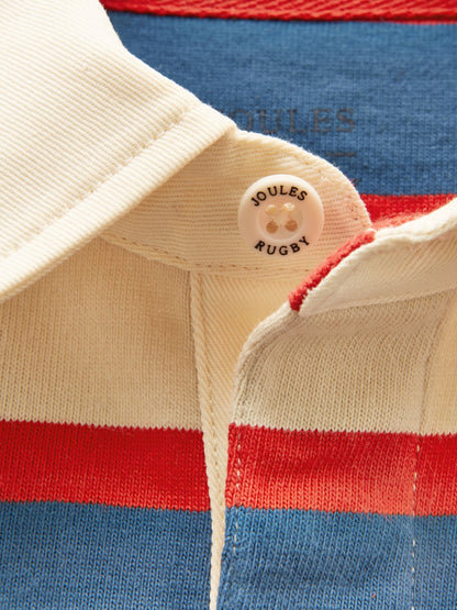 Dsiney Kidz - Joules Boys' Rugby Club Red & Blue Long Sleeve Rugby Shirt image 5