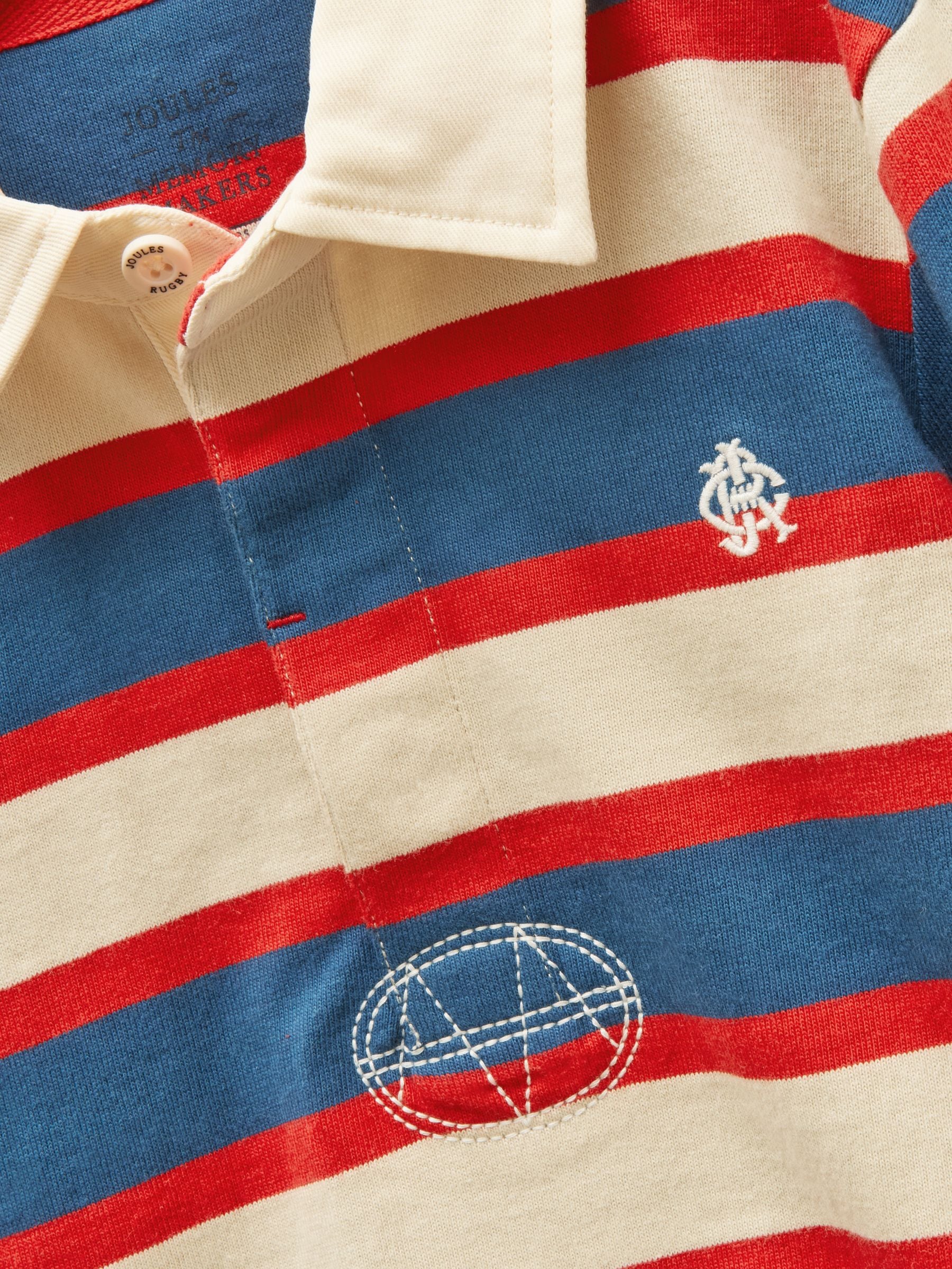 Dsiney Kidz - Joules Boys' Rugby Club Red & Blue Long Sleeve Rugby Shirt image 6