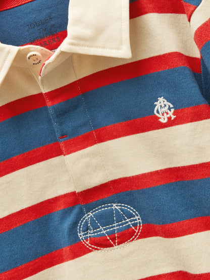 Dsiney Kidz - Joules Boys' Rugby Club Red & Blue Long Sleeve Rugby Shirt image 6