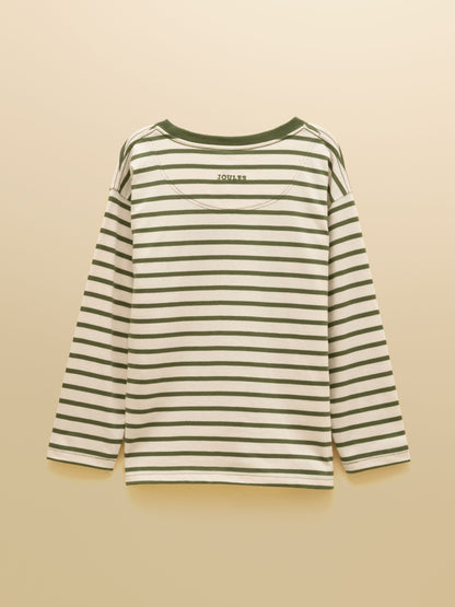 Dsiney Kidz - Joules Boys' Finlay Green Dino Long Sleeve Applique Graphic T-Shirt image 2