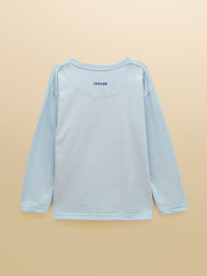 Dsiney Kidz - Joules Boys' Finlay Blue Jonty Long Sleeve Applique Graphic T-Shirt image 3