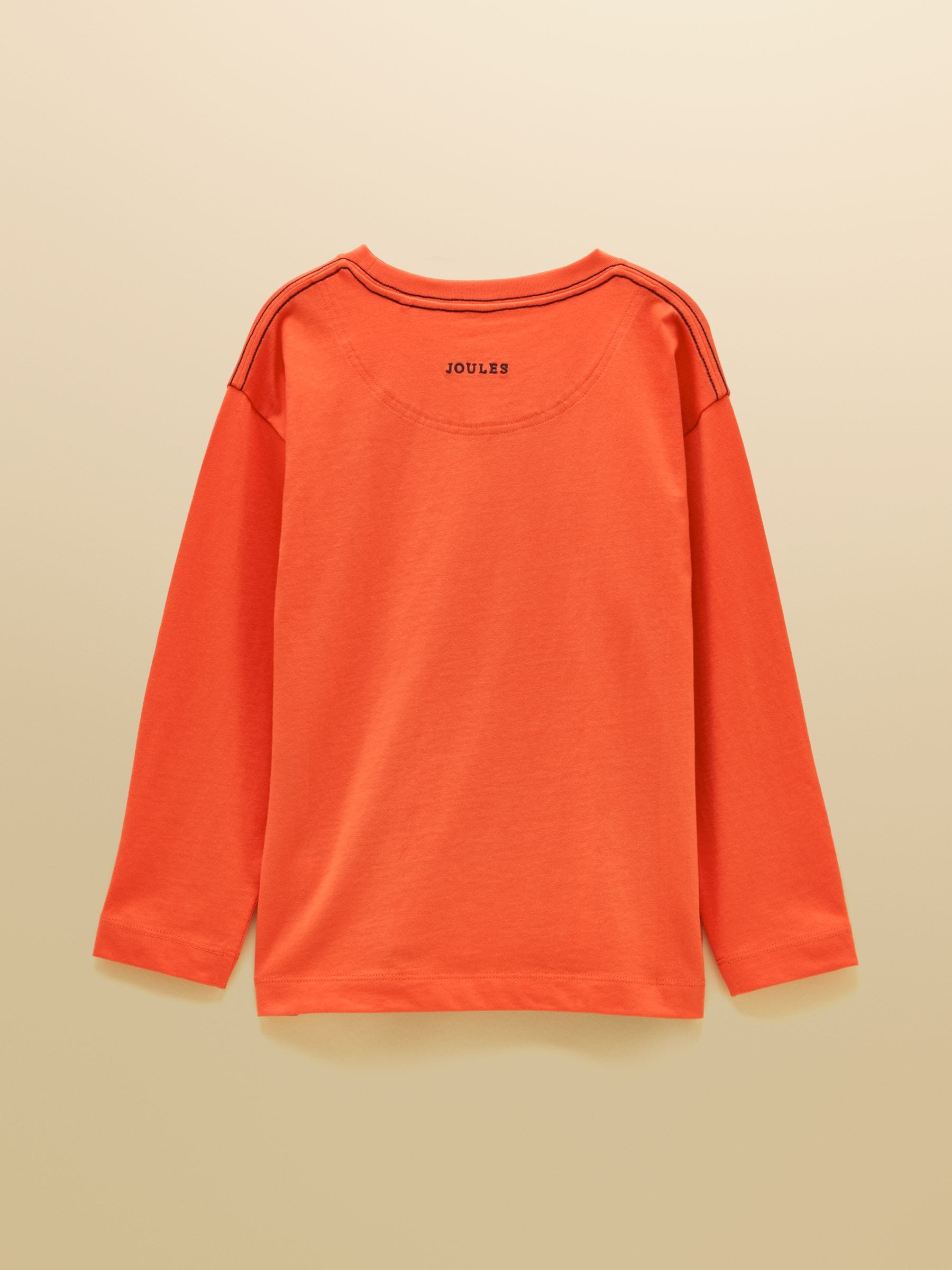 Dsiney Kidz - Joules Boys' Finlay Orange Glow In The Dark Long Sleeve Top image 3