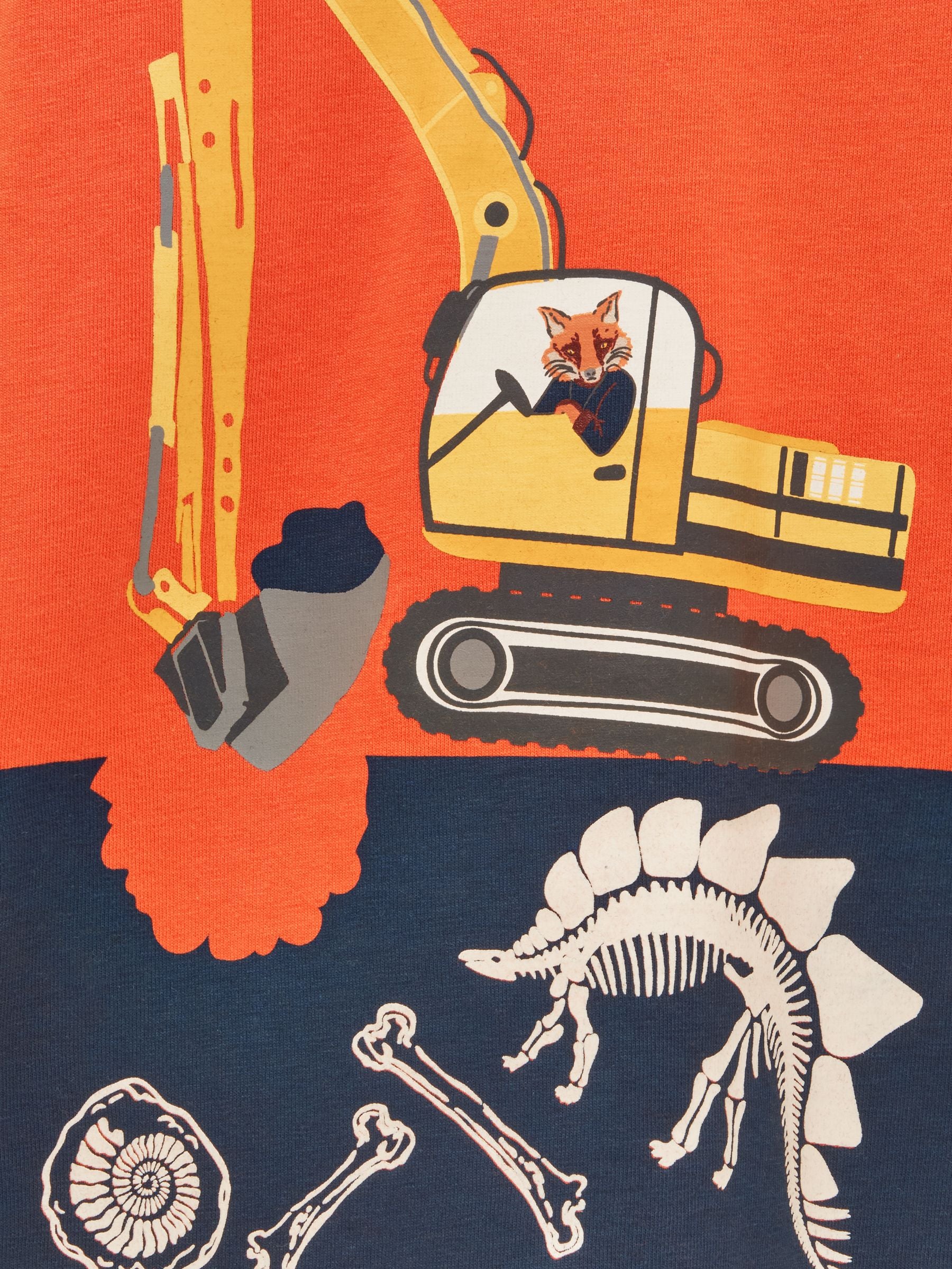 Dsiney Kidz - Joules Boys' Finlay Orange Glow In The Dark Long Sleeve Top image 4