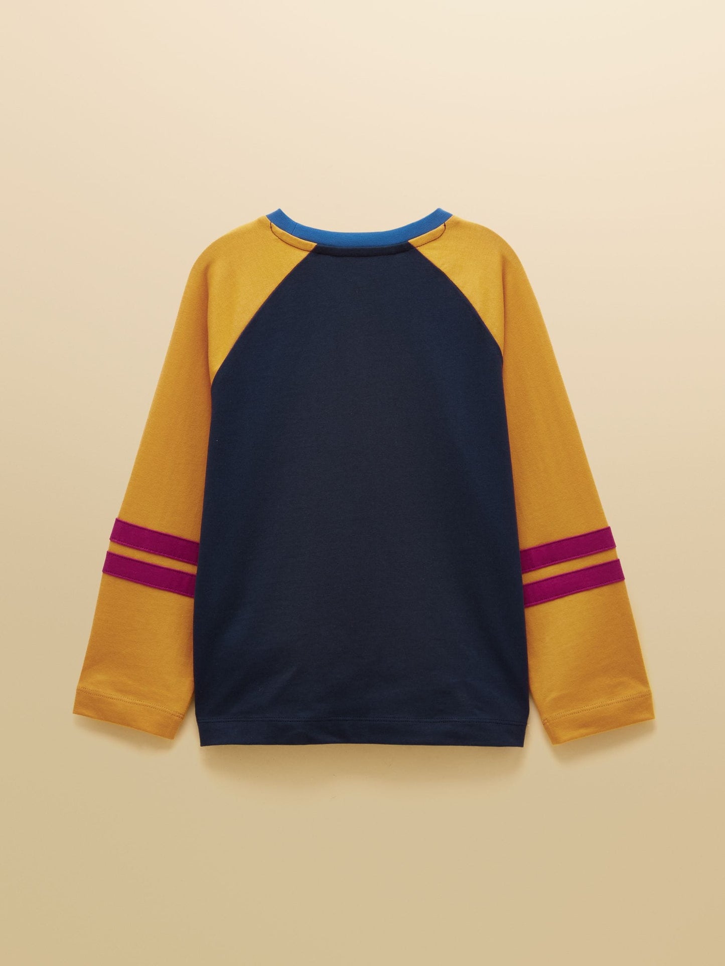 Dsiney Kidz - Joules Boys' Bennett Navy Raglan Long Sleeve Top image 2