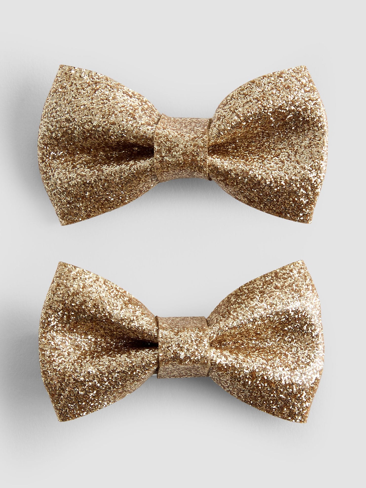 JoJo Maman Bébé Gold 2-Pack Glitter Bows image 1