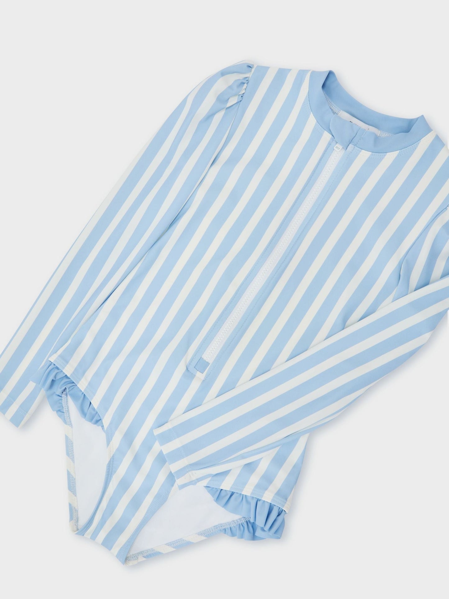 Reiss Blue/Ivory Mimi 13-14 yrs Stripe Long-Sleeve Swimsuit image 1