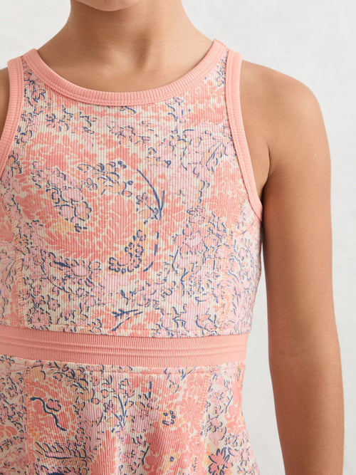 Reiss Multi Eden 9-13 yrs Stretch-Cotton Floral Sleeveless Dress image 1