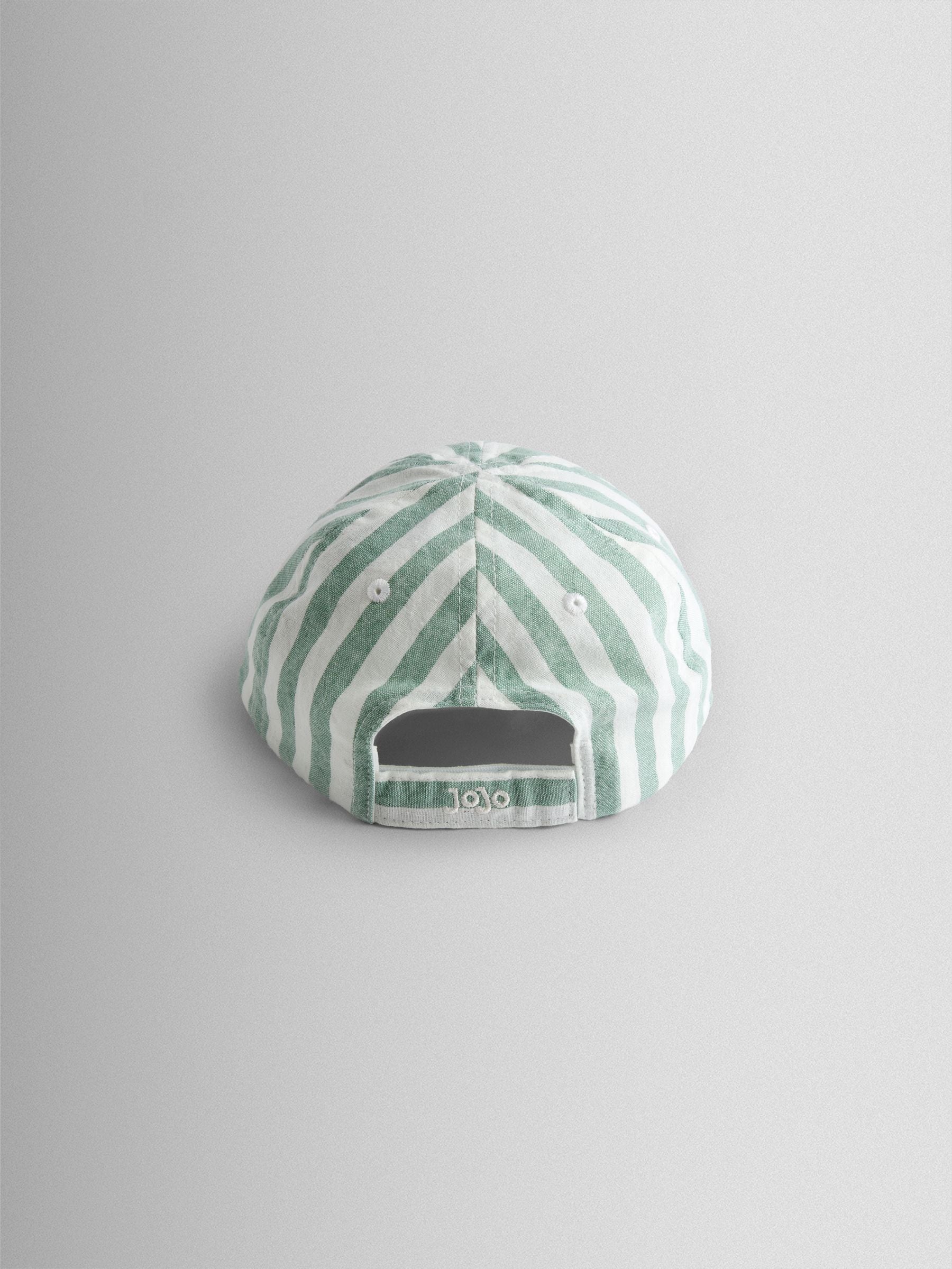 JoJo Maman Bébé Light Green Strawberry Bouclé Cap image 3