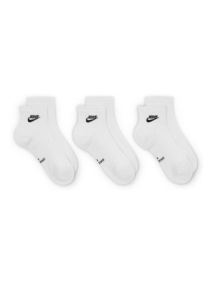 Nike White Ankle Everyday Crew Socks 3 Pack - image 3