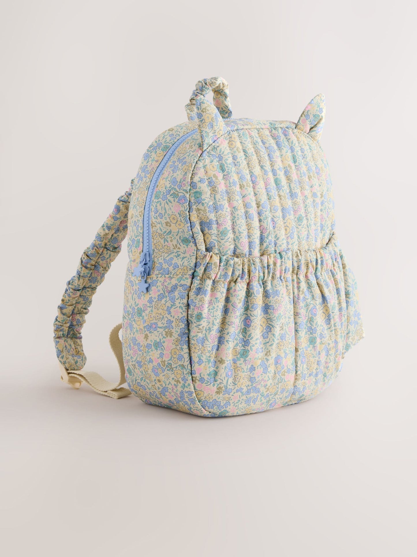 Floral Blue Ditsy Cat Backpack image 1
