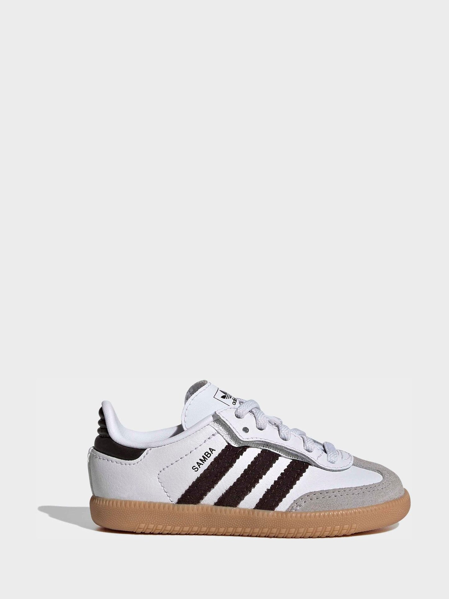 adidas Originals White/Black/Grey Samba OG Comfort Closure Elastic Lace Infant Trainers image 2