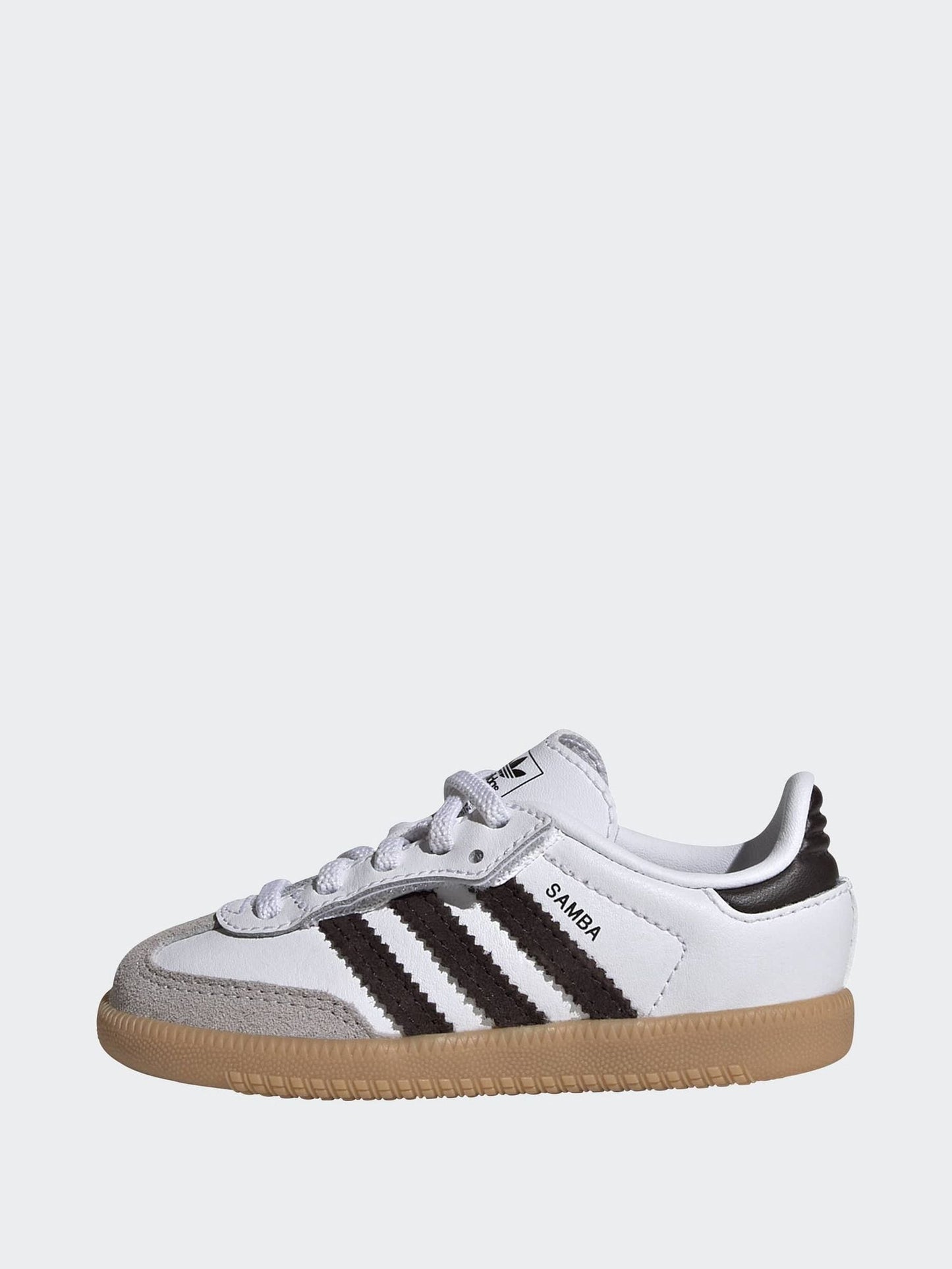 adidas Originals White/Black/Grey Samba OG Comfort Closure Elastic Lace Infant Trainers image 7