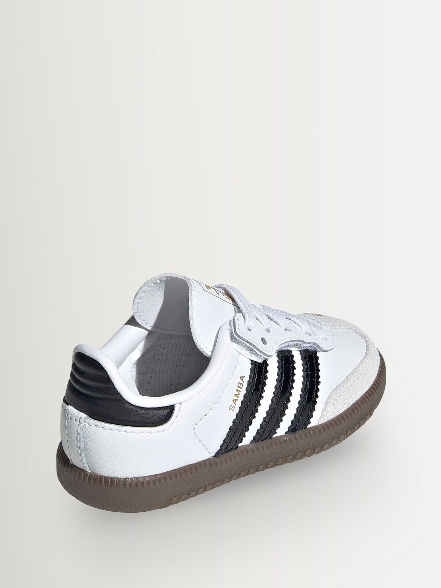 adidas Originals White/Black Samba OG Comfort Closure Elastic Lace Infant Trainers image 7