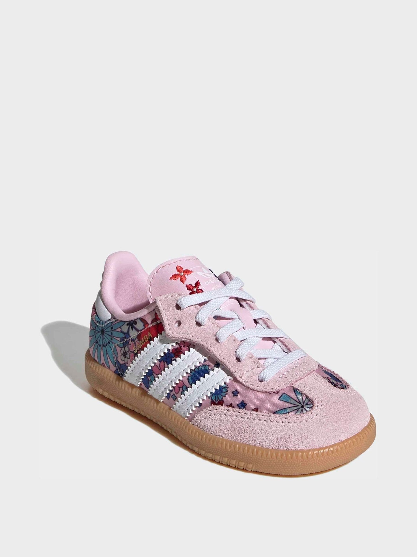 adidas Originals Pink Floral x Liberty London Samba OG Comfort Closure Elastic Lace Infant Trainers image 4