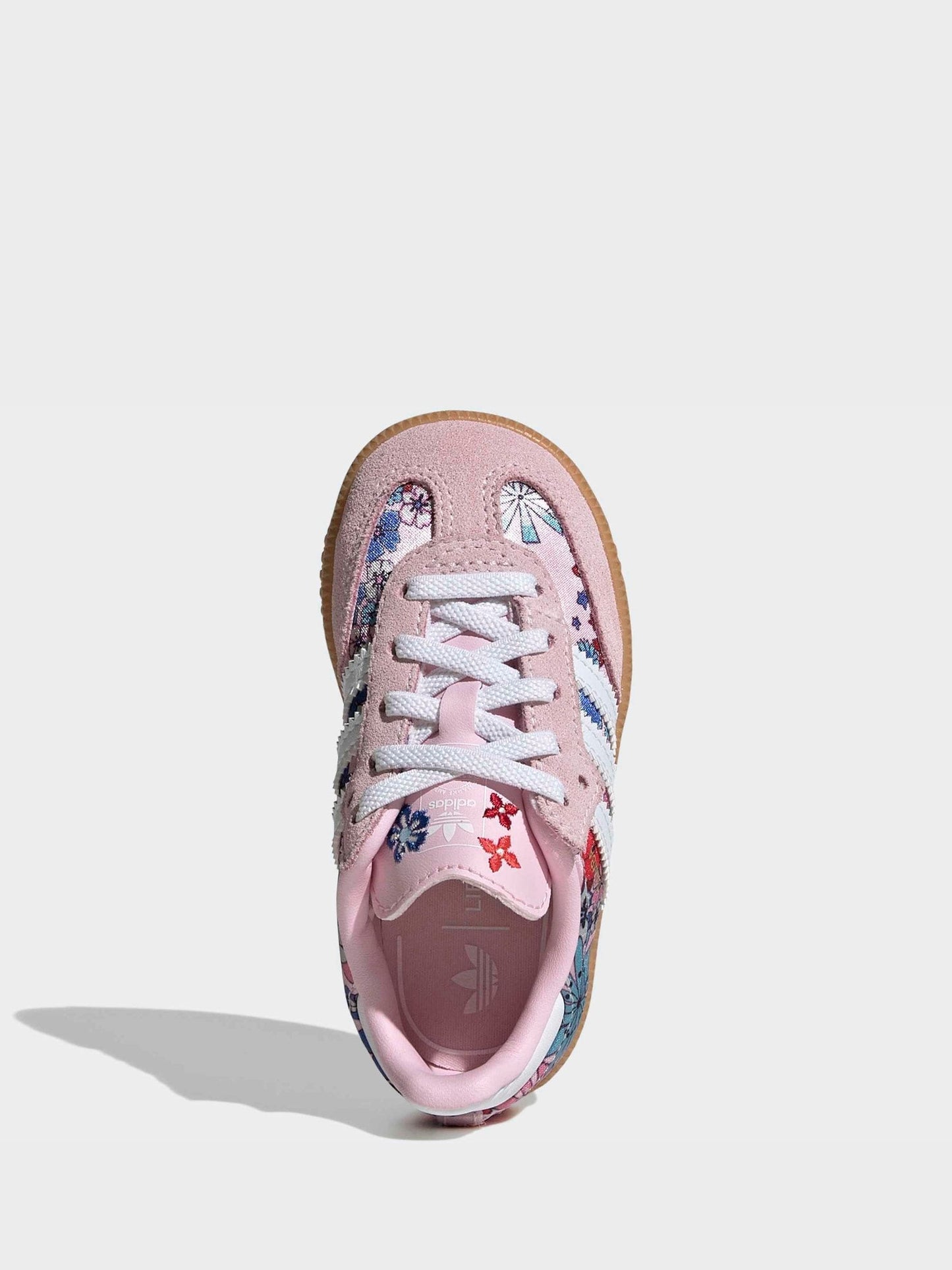 adidas Originals Pink Floral x Liberty London Samba OG Comfort Closure Elastic Lace Infant Trainers image 7