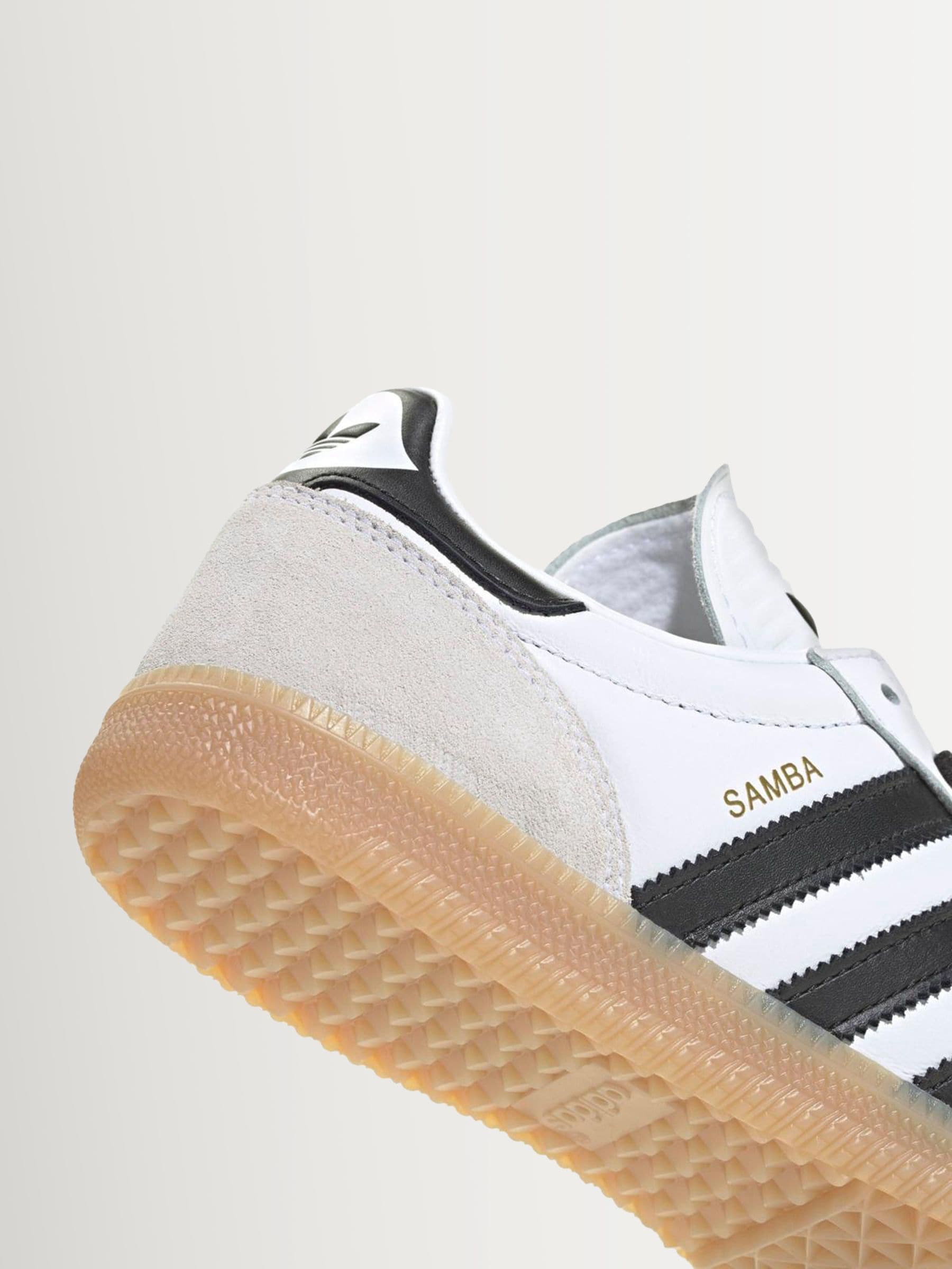 adidas Originals White/Black Samba JP Junior Trainers image 4