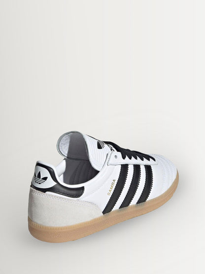 adidas Originals White/Black Samba JP Junior Trainers image 6
