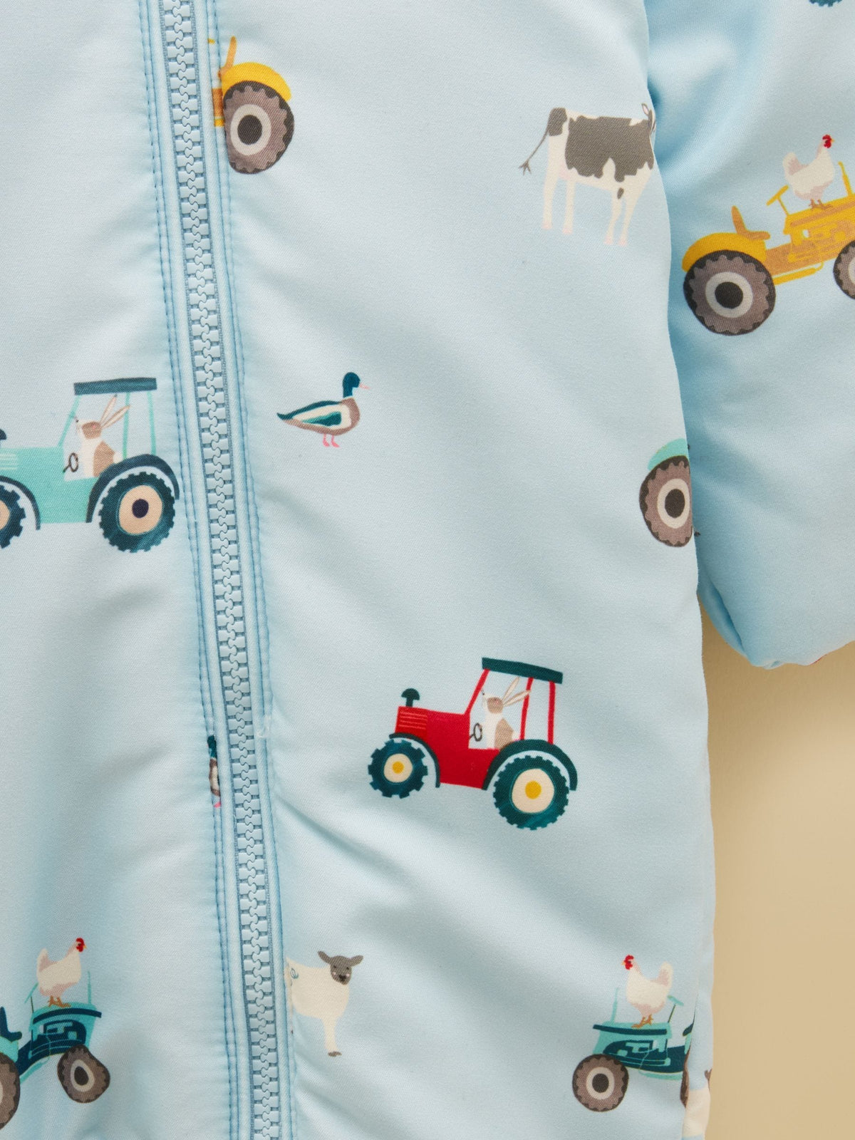 Joules Baby Padded Blue Zip Through Pramsuit - image 3