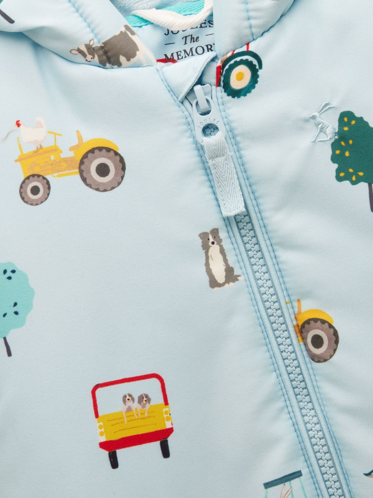 Joules Baby Padded Blue Zip Through Pramsuit - image 4