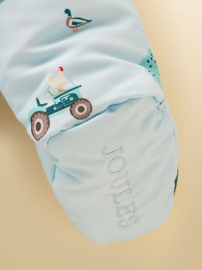 Joules Baby Padded Blue Zip Through Pramsuit - image 5